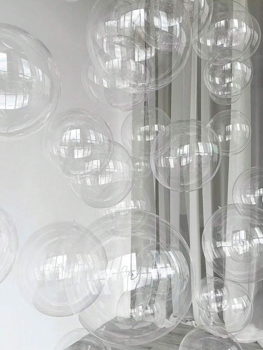 5 个 12 英寸 18 英寸 20 英寸 24 英寸 30 英寸透明泡泡氦气球，适用于婚礼、生日、情人节派对装饰 - 無色 - 查看 1