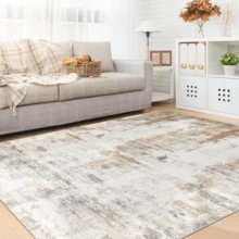 Famibay Modern Abstract Runner Rugs 2x3/2x6/2x8/2x10ft, Non Slip Rug Runners For Hallway Washable Kitchen Rugs, Soft Large Area Rug Carpet For Living Room 3x5/5x8/6x9/8x10ft,Hallway,Door,Kitchen Bathroom,Bedroom - Beige01 - View 10