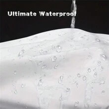 1 pieza - Cortina de ducha de poliéster con diseño de oceánica, palmeras tropicales, puesta de sol hawaiana, paisaje de verano e inspirador texto, decoración de baño impermeable con 12 ganchos de plástico