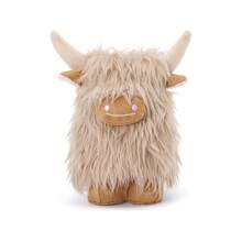 1pc Highland Cow Birthday Decor Gift, Cream-Color Scottish Gnome Decoration, Farmhouse Nordic Dwarf Figurine Home Decor, Cow Collection Ornament Gifts Graduation - Multicolor - View 10