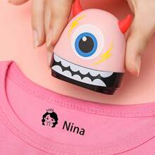 1pc Red, Blue, Black, And White Four Colors Customized Children's Name Stamps Personalized Waterproof Stamp For Clothing,Men's And Women's Personalized Ink Pad DIY Stamps Back To School