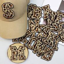 (A-Z) Leopard Letter Patches On Chenille Iron, Alphabet Patches On Alphabet Embroidered Clothing, Dresses, Hats, Jeans, Shoe Bags, DIY Supplies, Leopard,Grandma Mother's Day Gift,Mother's Day
