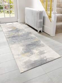 1 peça Tapete de Corredor de Veludo de Cristal Cinza e Dourado, Estilo Minimalista Moderno, 850g / M², Espessura de 0,8 cm, Anti-Derrapante e Lavável, Adequado para Decoração de Casa, Sala de Estar, Cozinha, Sala de Jantar, Escritório. Todas as Estações, Decoração de Quarto - Cinza - Ver 9