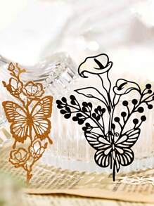 MOCARD 10 unidades/pacote de papel para scrapbooking com tema floral e planta oca, material de decoração faça você mesmo, presentes de feriado, suprimentos para colagem feitos à mão, planejamento de scrapbook personalizado, papelaria escolar criativa