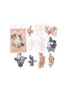 MOCARD 10 unidades/pacote de papel para scrapbooking com tema floral e planta oca, material de decoração faça você mesmo, presentes de feriado, suprimentos para colagem feitos à mão, planejamento de scrapbook personalizado, papelaria escolar criativa