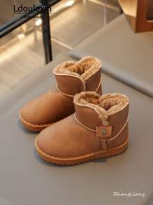 Stivali da neve per bambini per autunno/inverno, stivali con fondo antiscivolo, morbidi e imbottiti, adatti per l'uso quotidiano di bambine e bambini