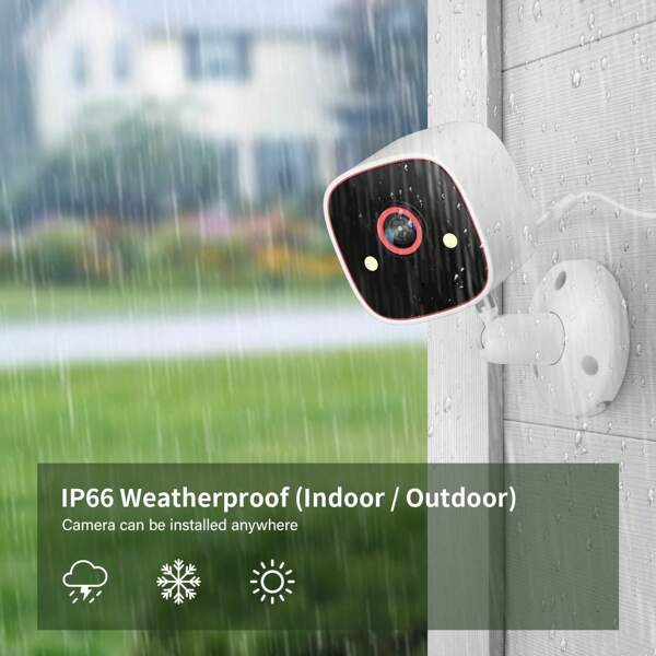 Jennov Jennov Outdoor/Indoor Security Cameras 5Ghz/2.4Ghz, 2K HD Wireless WiFi/Color Night Vision/AI Human Motion Detection /2-Way Audio/IP66 Waterproof Pet Dog Cat Baby Monitor Camera For Home Security