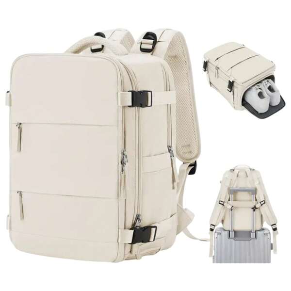 Mochila de Viaje para Cabina de Avión para Vueling, Ryanair | Equipaje de Mano Impermeable y Espaciosa con Compartimento para Zapatos . Antirrobo Multifuncional para Viajes y Escapadas.Mochila para Viajar | Mochilas de Colores con Agarre de Mano para Viaje | Múltiples Bolsillos Mochila de asalto del ejército Bolsa Bug Out de 3 días mochila de senderismo para acampar. (2210-002)