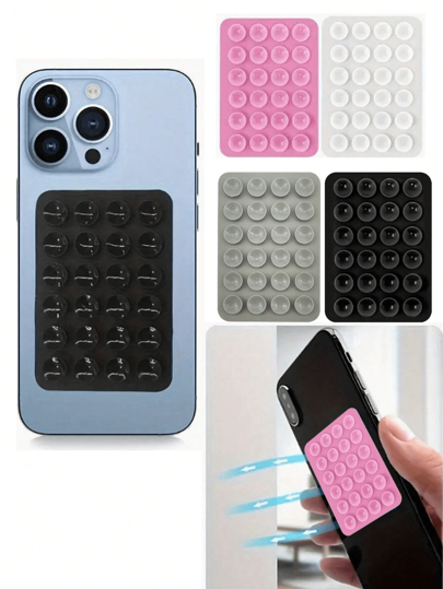 Kit com 20 capas de celular com ventosas de silicone, suporte adesivo com 24 furos e alta aderência, 8/4/2/1 unidades removíveis para selfies e vídeos com ventosas de silicone, ideal para influenciadoras, presente para mulheres, meninas e adolescentes.
