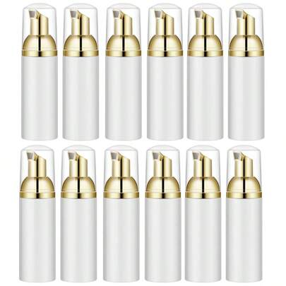 Frasco de sabonete de espuma vazio de 2 oz, 1/12 unidades, dispensador de espuma para viagem, sabonete para as mãos, xampu para cílios, sabonete líquido, decoração para casa e banheiro, decoração de outono, volta às aulas