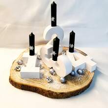 4 Peças Molde de Silicone com Número de 1 a 4, Molde de Fundição, Número 1, 2, 3, 4, Molde de Concreto para Fundição de Porta-Velas - Perfeito para Decoração de Feriados