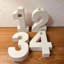 4 Peças Molde de Silicone com Número de 1 a 4, Molde de Fundição, Número 1, 2, 3, 4, Molde de Concreto para Fundição de Porta-Velas - Perfeito para Decoração de Feriados