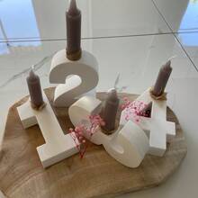 4 Peças Molde de Silicone com Número de 1 a 4, Molde de Fundição, Número 1, 2, 3, 4, Molde de Concreto para Fundição de Porta-Velas - Perfeito para Decoração de Feriados