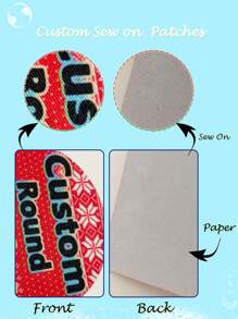 Custom Sew On Christmas Personalized Fashion Knit Print Patches, For Application On Clothing, Bags, Hats - Image Customization - View 4