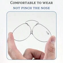 Nasenklemmen Lesebrille, ohne Bügel, Klargläser, portabler Kartengröße, unverzichtbar zum Lesen, kann an Handye angebracht werden, unisex
