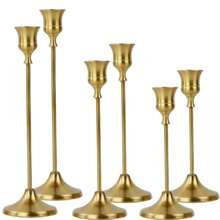 12pcs/6pcs Metal Bell Candle Holder, Halloween Tabletop Decor, Candlelight Dinner Photo Prop, Wedding Anniversary Ceremony Decoration, Home Hotel Ornaments, Birthday Gift, Suitable For Centerpiece, Wedding, Dining, Party (Candles Not Included)
