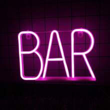 1pc LED Bar/Party Neon Sign Decor Light, Battery/USB Powered, Suitable For Holiday, Party, Home, Shop, Window, Bedroom Decoration