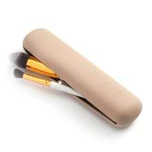 Bolsa de maquillaje portátil con 1 soporte de silicona para brochas de maquillaje y 1 soporte para esponjas de maquillaje, organizador de brochas de maquillaje, soporte para esponjas de maquillaje, estuche con cremallera para brochas de maquillaje, soporte de silicona para brochas de maquillaje, accesorio de viaje portátil, adecuado para vacaciones, playa, baño, dormitorio, gran capacidad - Multicolor - Ver 16
