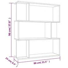 Bücherregal/Raumteiler Betongrau 80x24x96 cm Holzwerkstoff - Verschiedenfarbig - Übersicht 8