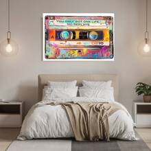 1 Piece Of Wooden Frame Large Vintage Tape-Inspirational Quotes Canvas Painting-1 Oil Painting In Wood Frame (3) Thickness Cm/0.9Inch, High Quality Wall Painting Poster, Direct Wall Painting, Home Gift Decoration, Room Decoration Aesthetics, Wall Decoration Art, Christmas Gift, Christmas Decoration, Perfect Gift, Living Room, Bath, Bedroom, Kitchen - 24*36吋(60*90CM) - 查看 6