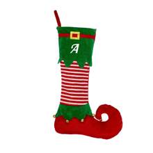 1 gepersonaliseerde kerstsok, 22 inch grote geborduurde elf met aangepaste naam, kerstsok voor kinderen, vakantie- en familiesok als decoratie voor een open haardfeest