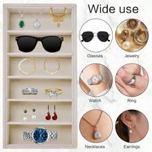 Samtbrille Organizer - Mehrzweck Aufbewahrungsablage für Brillen, Schmuck (Ringe, Ketten, Armbänder, Uhren) für Männer und Frauen