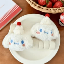 Sanrio مجموعة من 2 قطعة غطاء واقي لمقبض الباب بتصميم ميميلودي، ديكور كرتوني كاواييي لحماية الباب من الاصطدام، ديكور منزلي مضاد للكهرباء الساكنة لحماية الجدران في غرفة النوم وغرفة المعيشة