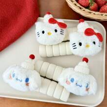 Sanrio مجموعة من 2 قطعة غطاء واقي لمقبض الباب بتصميم ميميلودي، ديكور كرتوني كاواييي لحماية الباب من الاصطدام، ديكور منزلي مضاد للكهرباء الساكنة لحماية الجدران في غرفة النوم وغرفة المعيشة