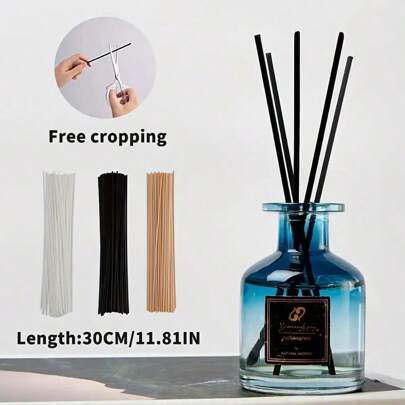 3/50/100 Pcs Natural Rattan Essential Oil Diffuser Sticks - Long-Lasting, Multipurpose, Adjustable Length 5.9inch/7.87inch/11.81inch - Suitable For Long-Lasting Replacement Sticks For Home, Hotel And Restaurant Diffusers, Air Fresheners And Purifiers - Enhance Your Well-Being