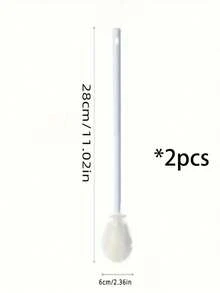 1/2 件 360° 硅胶清洁刷，带可折叠头 - 长柄可重复使用的瓶子和杯子刷，适用于清洁窄口容器、真空运动水壶、玻璃杯和玻璃器皿，适用于厨房和家庭使用 - 白色 - 查看 12