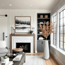 23 英寸现代装饰大花瓶 - 适用于客厅、门厅、壁炉装饰，白色格子图案树脂落地花瓶 - 适合节日礼物，优雅落地花瓶 - 非常适合干花和盆栽植物