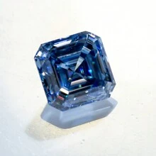 1 st högkvalitativ svart moissanite lös oslipad diamant Ascher Cut VVS Clarity, lämplig för smyckestillverkning, anpassningsbar - ny blå - Visa 3