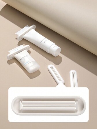 2pcs Manual Hand Cream Dispenser, Facial Cleanser, Toothpaste Squeezer, Japanese Style New Slouchy Creative Toothpaste Holders For Bathroom, Minimalist Design,Makeup,Cheap,Room Decor,Vanity,Travel,Bedroom,Makeup Accessories,Cheap,Stocking Stuffers,Makeup,Makeup Tools,Cheap Stuff,Gifts,Gifts For Women,Christmas Gifts