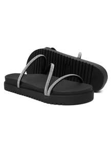 Women Flat Sandals - màu đen - Xem 3