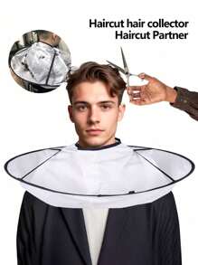 1件/2件装 60厘米防水专业美发披肩，可折叠沙龙理发袍，银色，成人通用尺寸，美发工具