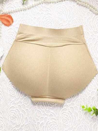 1 pieza Ropa interior sin costuras para mujer que levanta y realza el trasero, pantalones con control de cadera acolchados