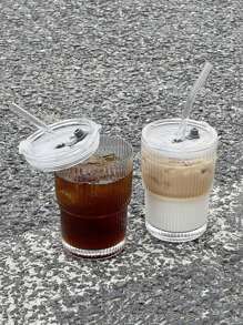1pc Summer Energizer Glass Set With Lid And Straw - Suitable For Coffee, Water, Milk, Etc! Cups With Lids Drinking Glasses Glasses Drinking Set Glass Drinking Glasses Water Glasses Glassware Drinking Glasses Glassware Glass Cups Glassware Sets Glass Cups Set Glass Cup Cups Cup Coffee Cups Coffee Cup Drinking Cups Glass Milk Bottle Back To School