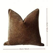 1pc Polyester Luxurious Royal Palace Contemporary Throw Pillow Cover, Abstract Texture Leopard, Tiger, Zebra Print, Single-Sided High-Precision Jacquard Velvet Fabric With Zipper, Suitable For Living Room, Sofa, Car, Home Decor, Bedroom, Party (No Pillow Insert)