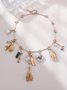 Lumivelle 1 件奢华金属花朵吊坠项链，优雅的欧式情人节情人节妈妈母亲母亲节礼物 - NZ3311 - 查看 12