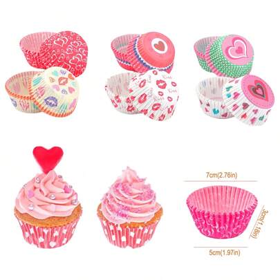 LIFETALK Valentine's Day Baking Cupcake Cups Valentine's Day Valentines Valentine's Day Decor Valentine's Day Valentine Valentines Day Valentines Gifts