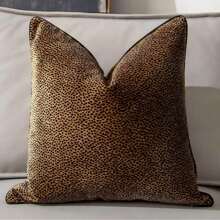 1pc Polyester Luxurious Royal Palace Contemporary Throw Pillow Cover, Abstract Texture Leopard, Tiger, Zebra Print, Single-Sided High-Precision Jacquard Velvet Fabric With Zipper, Suitable For Living Room, Sofa, Car, Home Decor, Bedroom, Party (No Pillow Insert)