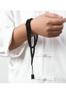 1pc 99 Bead Faux Amber Bracelet, Suitable For Daily Wear And Prayer, Islamic - Men's Bracelet - View 14