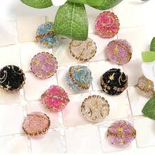 5 piezas Decoración de cristal de strass con diseño único de estrella y luna, adecuado para manualidades DIY, joyería, accesorios para zapatos y bolsos, accesorios para el cabello hechos a mano - 5 piezas - Ver 6