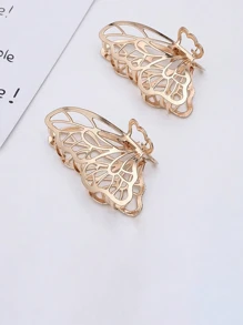 金属蝴蝶发夹，爪夹，适合优雅发髻，简约发饰，合金发夹 - 多色 - 查看 9