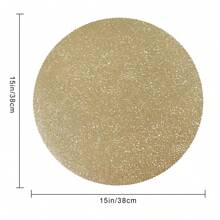 1pc/4pcs/6pcs Round Sand-Textured PVC Heat Resistant Non-Slip Placemats For Hotel/Restaurant Dining Table, Waterproof & Washable Kitchen Table Mats - Sand Placemat - View 2