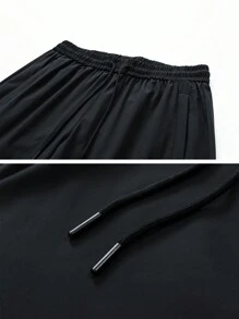 2pcs/Set Men's Ombre Gradient Short Sleeve T-Shirt And Drawstring Waist Ankle-Length Sweatpants, Suitable For Outdoor Running, Gym Workout