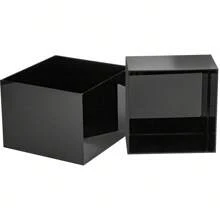 Buffet Risers, Acrylic Food Riser Cupcake Stand Risers Food Display Stands For Buffet Table Party Dessert, Keep Neat And Elegant - Black - View 5