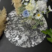 12 tovagliette monouso 40/50 dorate, 13" tovagliette rotonde in maglia metallica glitterata e dorata, centrini di carta velina metallica dorata, decorazioni da tavolo per matrimonio, compleanno e feste