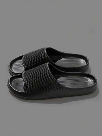 1 Pair Women's Platform Cloud Slippers, Summer Beach EVA Soft Bottom Non-Slip Slippers, Bathroom & Home Slippers