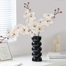 1/2 peças, orquídea borboleta artificial de primavera, orquídea falsa de 29 polegadas de altura, flor para decoração de vaso, lareira para casa, decoração de primavera para casamento